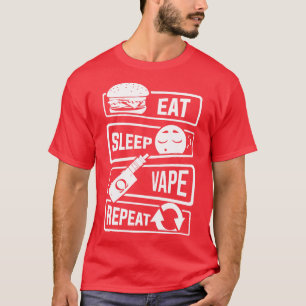 Upprepa förångningsförångning av subohms vätska i t shirt