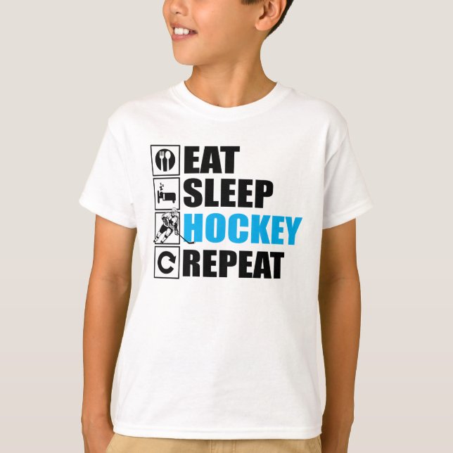Upprepa fördämning av eat-viloläge t shirt (Framsida)