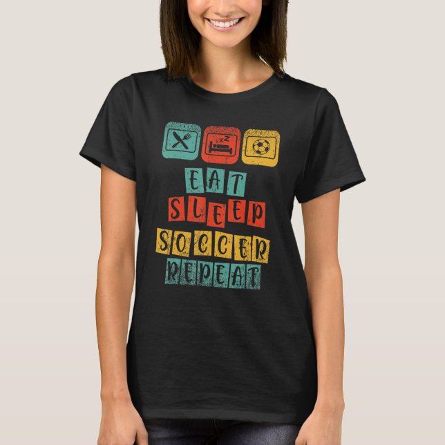 Upprepa fotbollens eatisering i viloläge t shirt (Framsida)