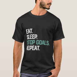 Upprepa fotbolls-ockey Goalie T Shirt