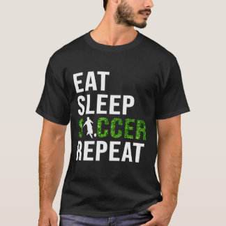 Upprepa fotbollsspelarens idrottslag i viloläge t shirt