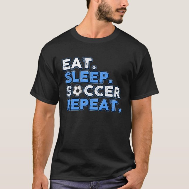 Upprepa fotbollsspelets spelfantasi t shirt (Framsida)