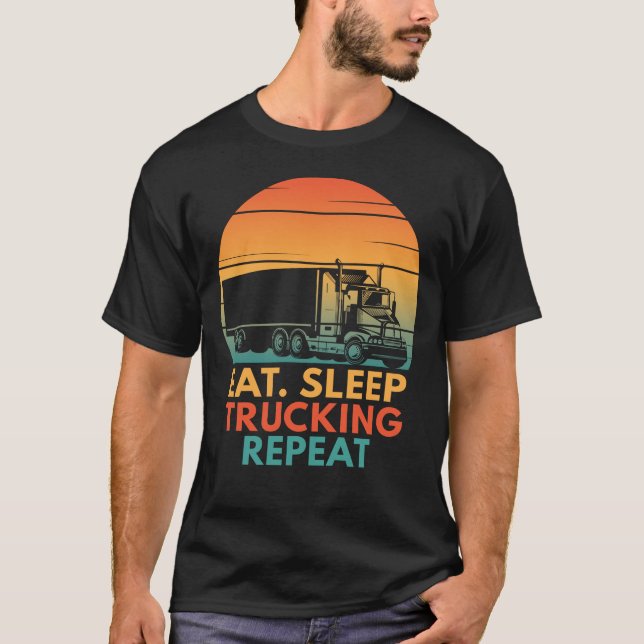 Upprepa fungerande lastbilschaufför med gott vilol t shirt (Framsida)