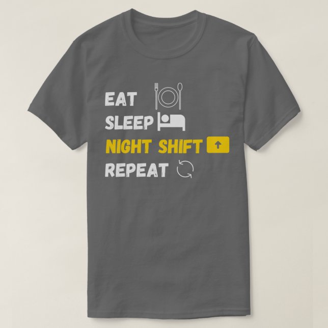 Upprepa funktionell Novelty i nattetid T Shirt (Design framsida)