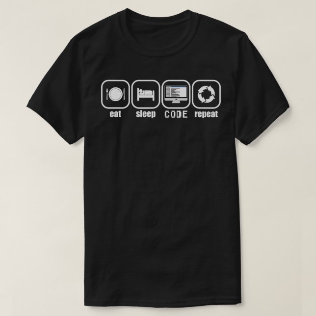 Upprepa funktionell programmerarkod för viloläge t shirt (Design framsida)