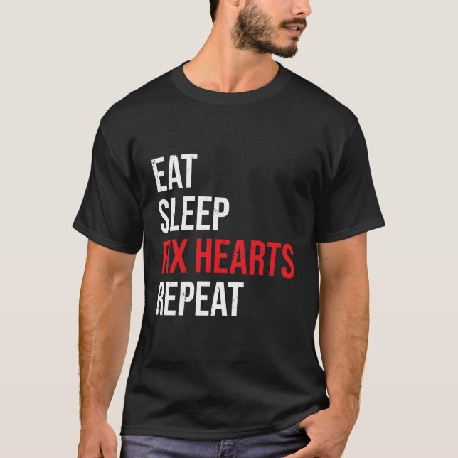 Upprepa funktionellt Doktor-kardiolog T Shirt (Framsida)