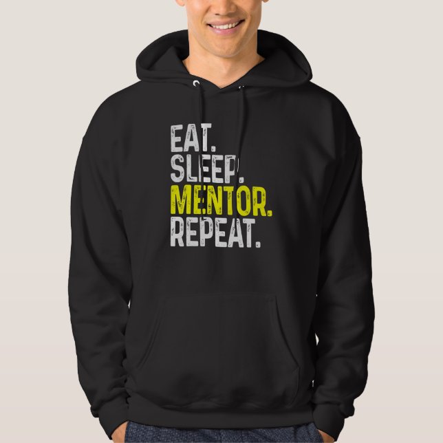 Upprepa funktionsmentor i viloläge hoodie (Framsida)