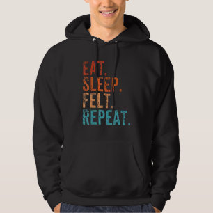 Upprepa Funny Felting Vintage i viloläge Hoodie