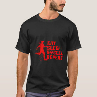 Upprepa gåva till fotbollsspelare i viloläge t shirt