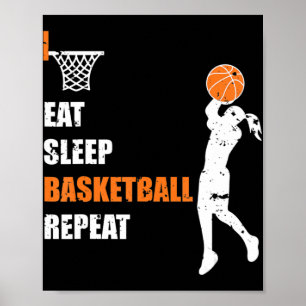 Upprepa Girls basketboll för uppspelning i viloläg Poster