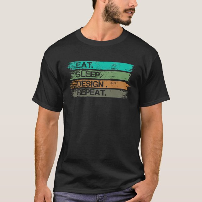 Upprepa grafik med designern Arc T Shirt (Framsida)