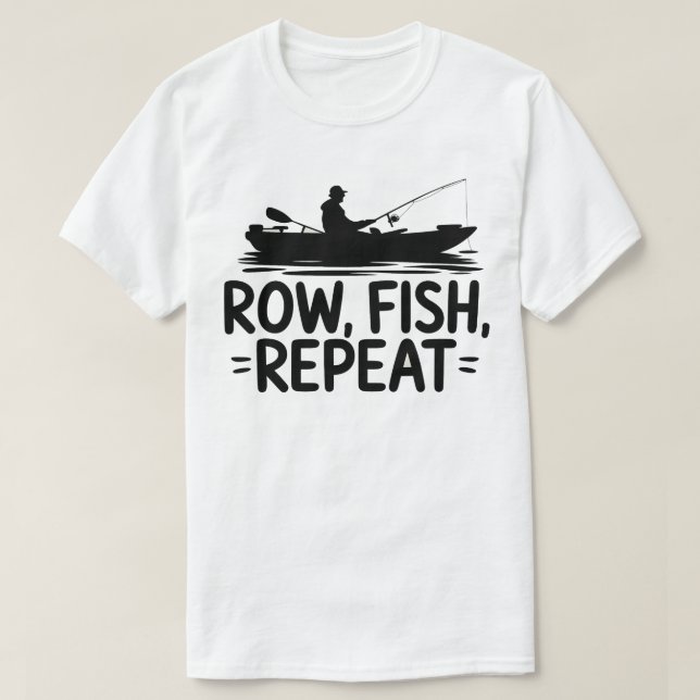 Upprepa grafik på rad fisk för Fläkt T Shirt (Design framsida)