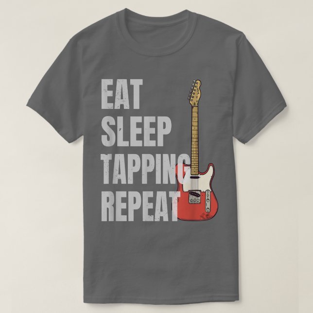Upprepa Guitarist Guitar Player 6 T Shirt (Design framsida)