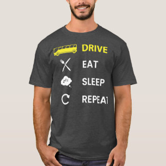 Upprepa gult för buss viloläge i buss t shirt