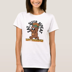 Upprepa Happy thanksgiving Kvinnors Tee