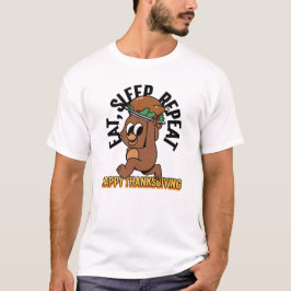 Upprepa Happy thanksgiving Manar, krets T Shirt