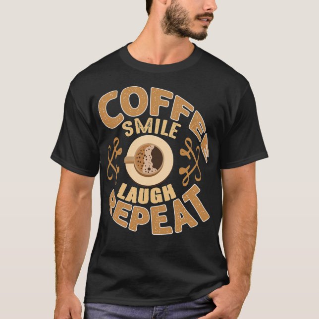 Upprepa hett cappuccino t shirt (Framsida)