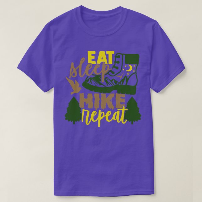 Upprepa Hiker-gåvor av hög sömn T Shirt (Design framsida)
