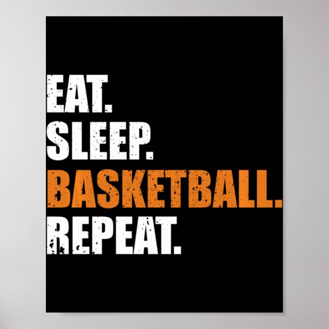 Upprepa Hoodie med Soat-basketboll Poster (Framsidan)