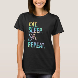Upprepa hudvaccinering Skier Skiing Li T Shirt