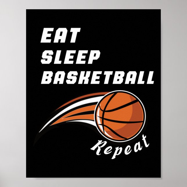 Upprepa i viloläge för basketboll lustigt poster (Framsidan)