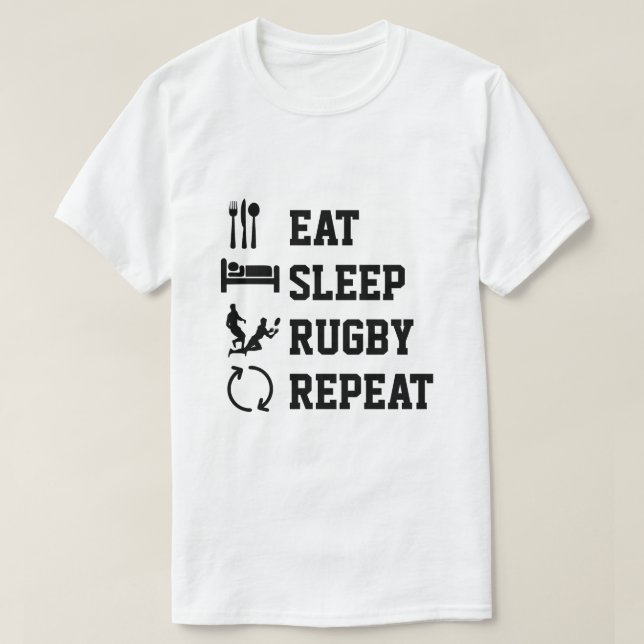 Upprepa idrott i viloläge tee shirt (Design framsida)
