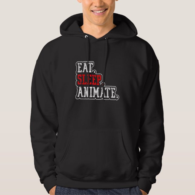 Upprepa inget viloläge för animatorn hoodie (Framsida)
