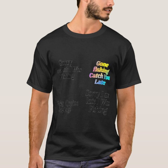 Upprepa inte. Fiske! Angler fiskare present T Shirt (Framsida)