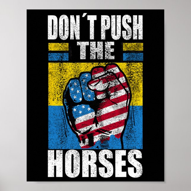 Upprepa Inte Hästarna - Roligt Meme-citat För Sarc Poster (Framsidan)