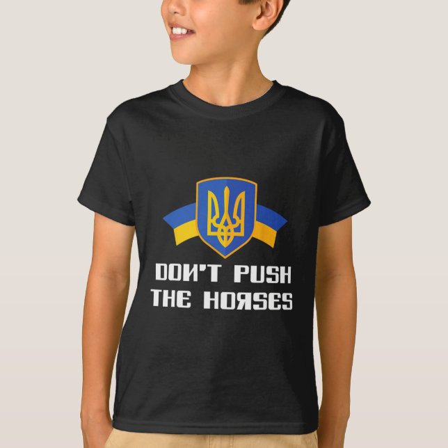 Upprepa inte hästarna Ukraina boxning T Shirt (Framsida)