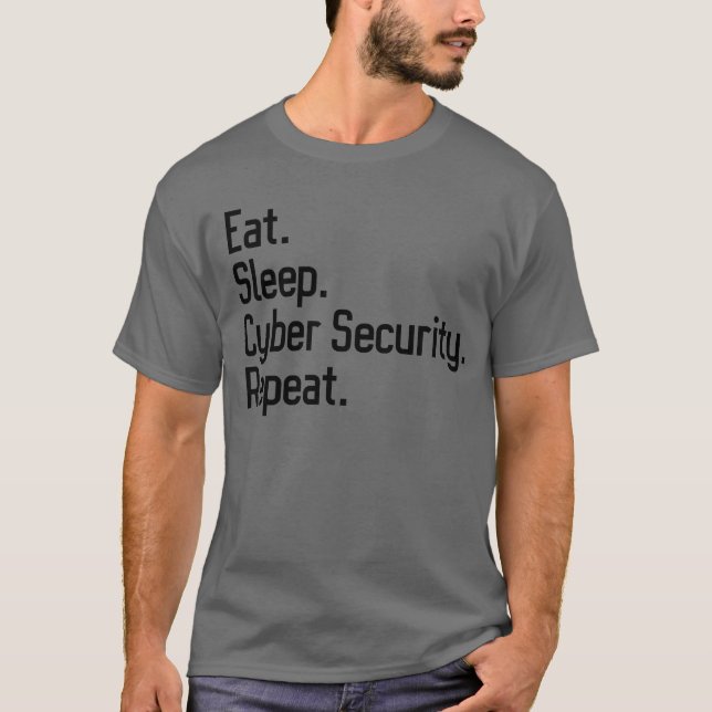 Upprepa IT-säkerhet i viloläge T Shirt (Framsida)