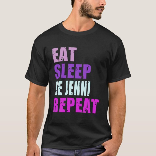 Upprepa Jenni Eat i viloläge T Shirt (Framsida)