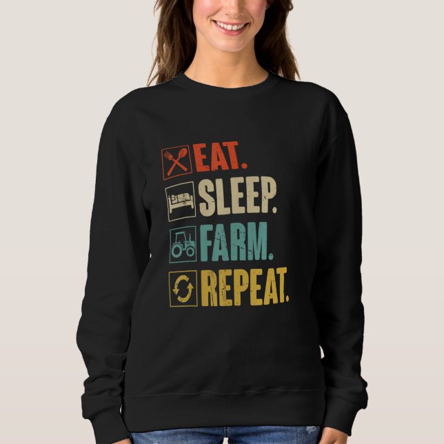 Upprepa jordbrukare i viloläge t shirt (Framsida)