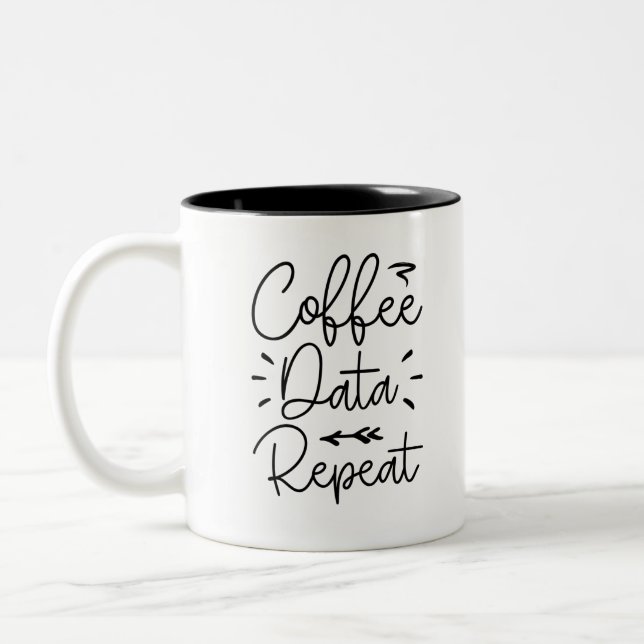 Upprepa kaffedata Två-Tonad mugg (Vänster)