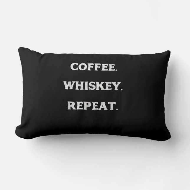 Upprepa kaffewhisky lumbarkudde (Framsida)