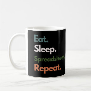 Upprepa kalkylblad för viloläge Funny redovisning Kaffemugg