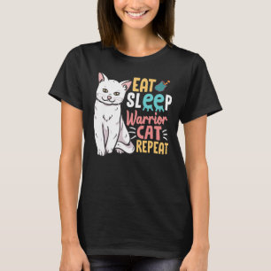 Upprepa kattledet för Mamma av flicka i viloläge T Shirt