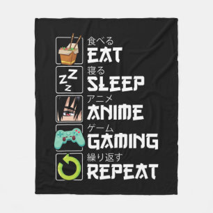 Upprepa Kawaii Otaku Anime M Fleecefilt