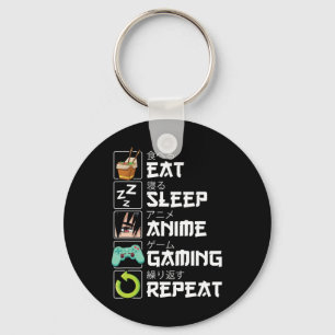 Upprepa Kawaii Otaku Anime M Nyckelring