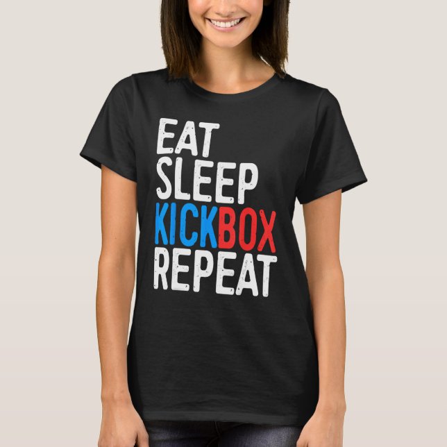 Upprepa Kickbox-kickboxning - viloläge T Shirt (Framsida)