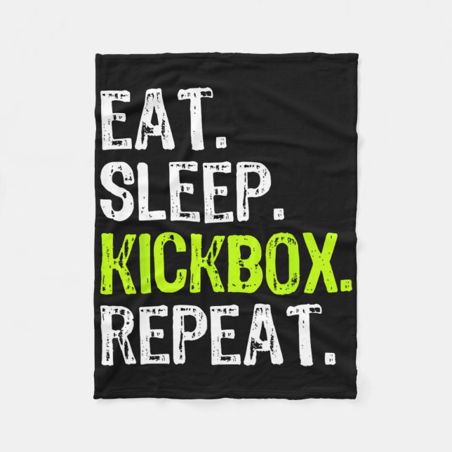 Upprepa Kickboxning Spark Boxing Fu Fleecefilt (Framsidan)