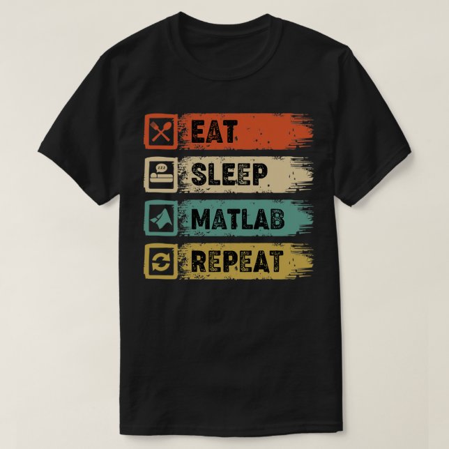 Upprepa klassiskt TShirt i viloläge för matlabb T Shirt (Design framsida)