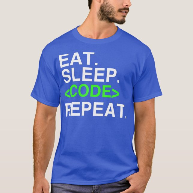 Upprepa kodningsskjorta för Fantastisk med viloläg T Shirt (Framsida)