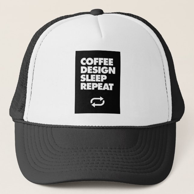 Upprepa körets viloläge för kaffedesign keps (Framsida)