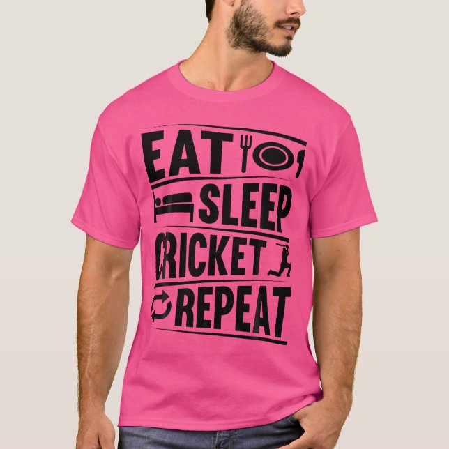 Upprepa kricketuppspelning av viloläge t shirt (Framsida)
