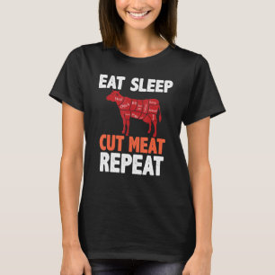 Upprepa kupongtecknet för nötköttsrester i viloläg t shirt