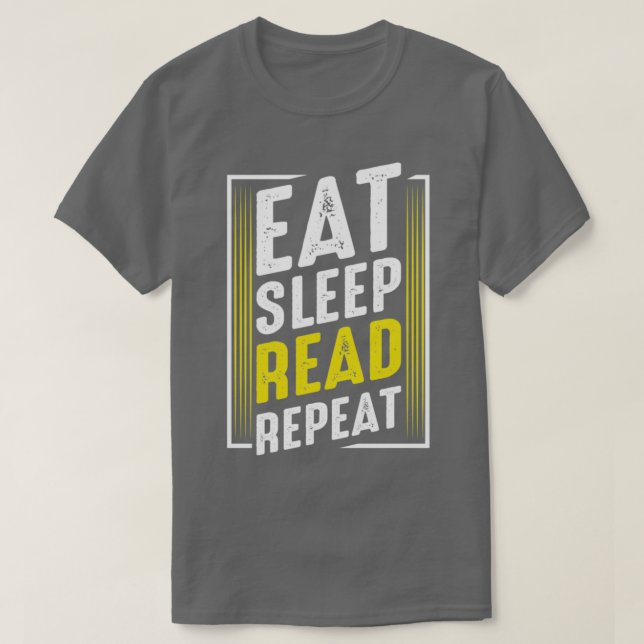 Upprepa läsning Upprepa läsning av Bok Mask lustig T Shirt (Design framsida)