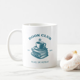 Upprepa lässida för bok-Klubb-kaffe och Bokar Kaffemugg