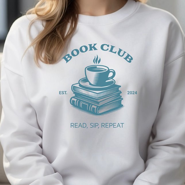 Upprepa lässida för bok-Klubb-kaffe och Bokar T Shirt (Skapare uppladdad)
