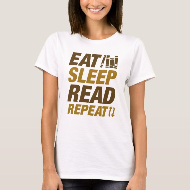 Upprepa lästa viloläge t shirt (Framsida)